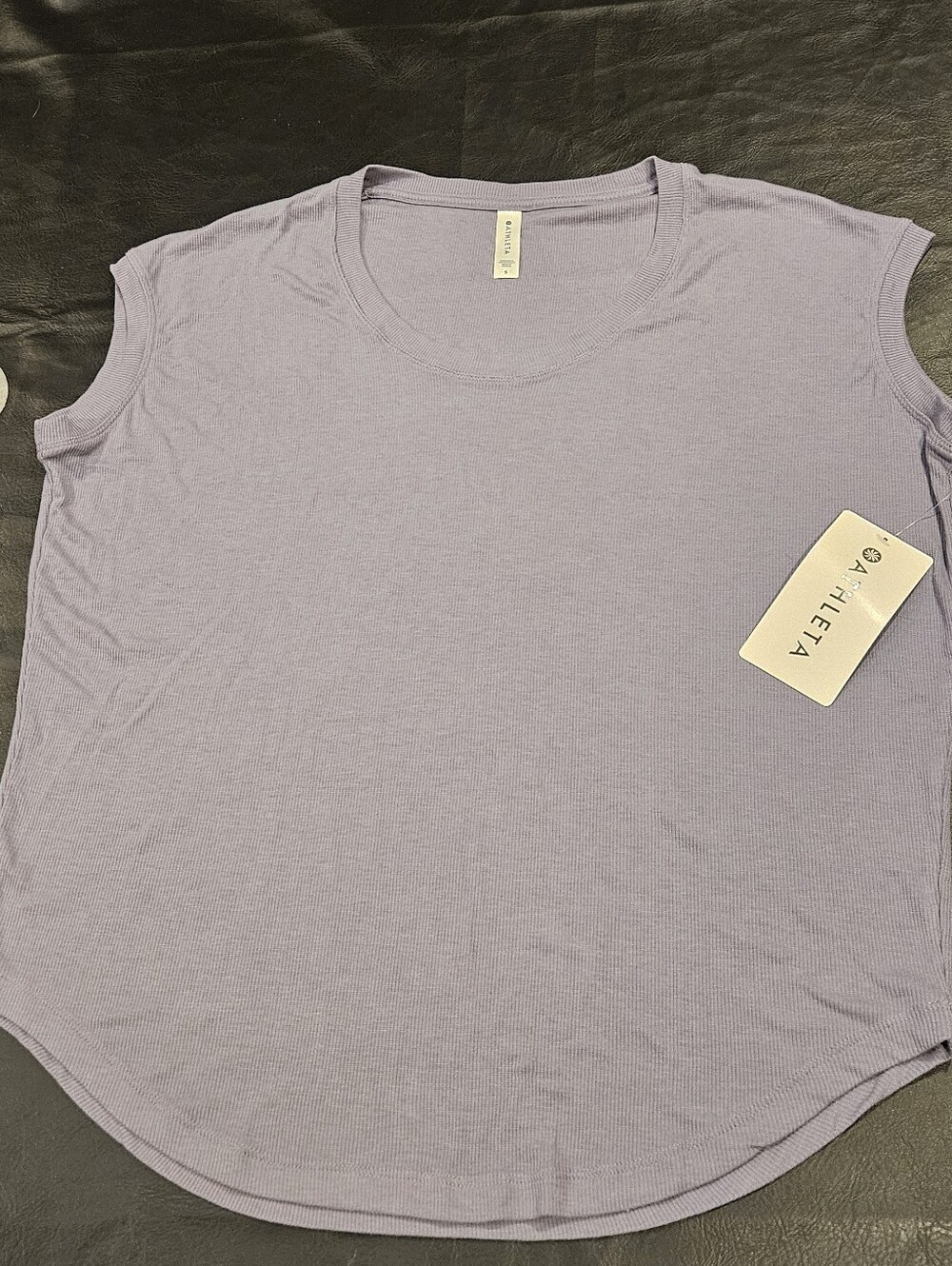 NWT Athleta Lavender Cloudlight Rib Stratus Tee